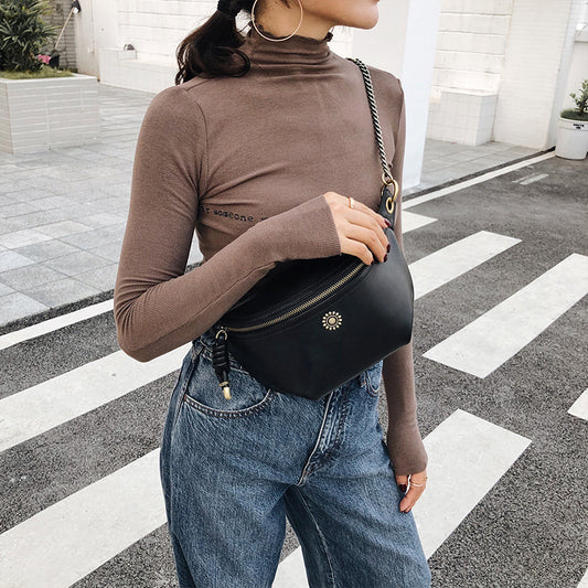 Bolso bandolera tipo riñonera estilo coreano
