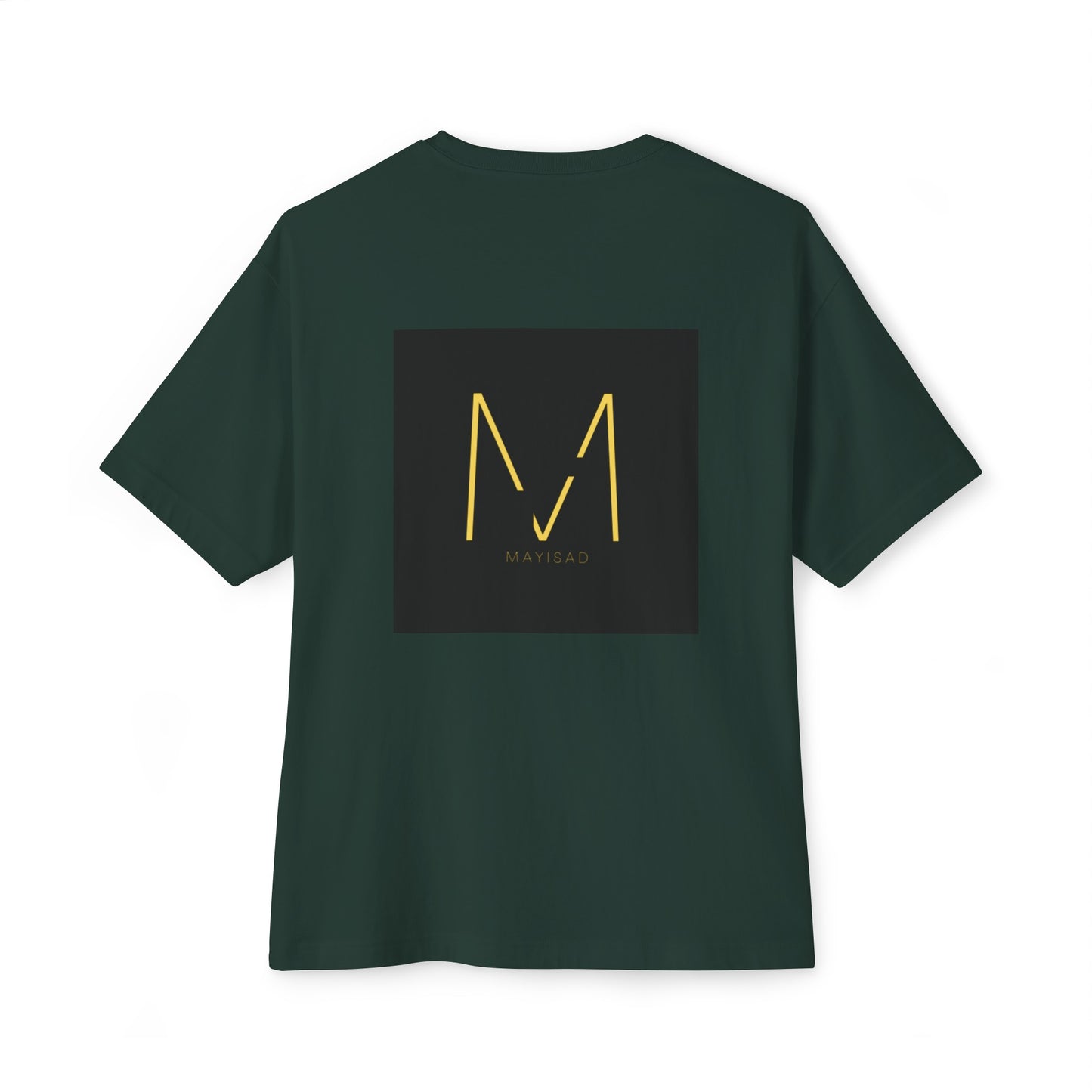 Camiseta unisex de gran tamaño negra y dorada