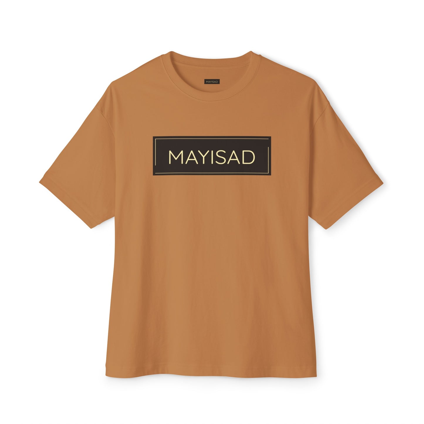 Camiseta unisex de gran tamaño negra y dorada