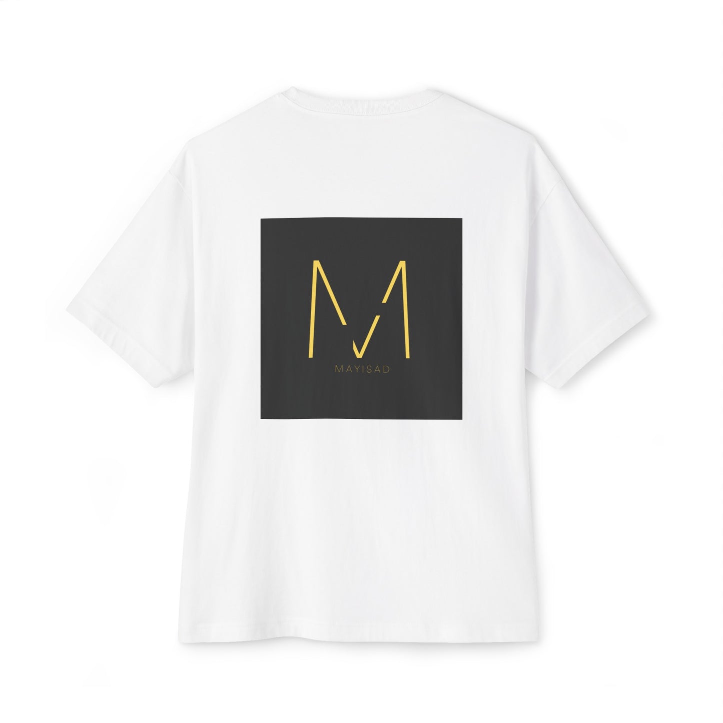 Camiseta unisex de gran tamaño negra y dorada