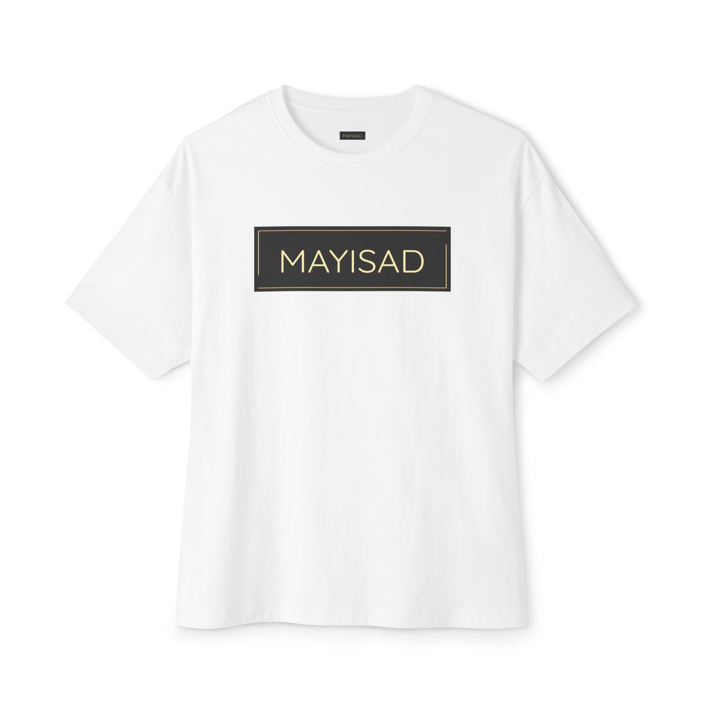 Camiseta unisex de gran tamaño negra y dorada