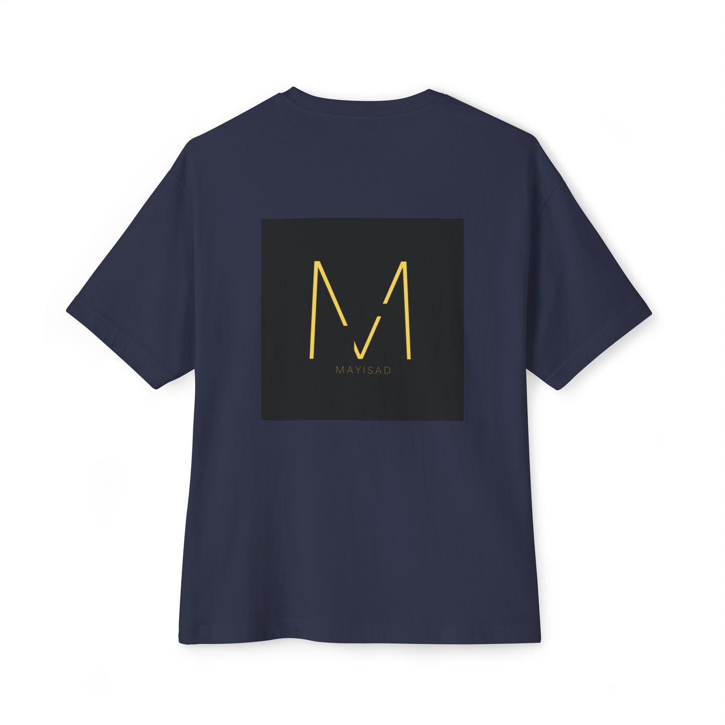 Camiseta unisex de gran tamaño negra y dorada