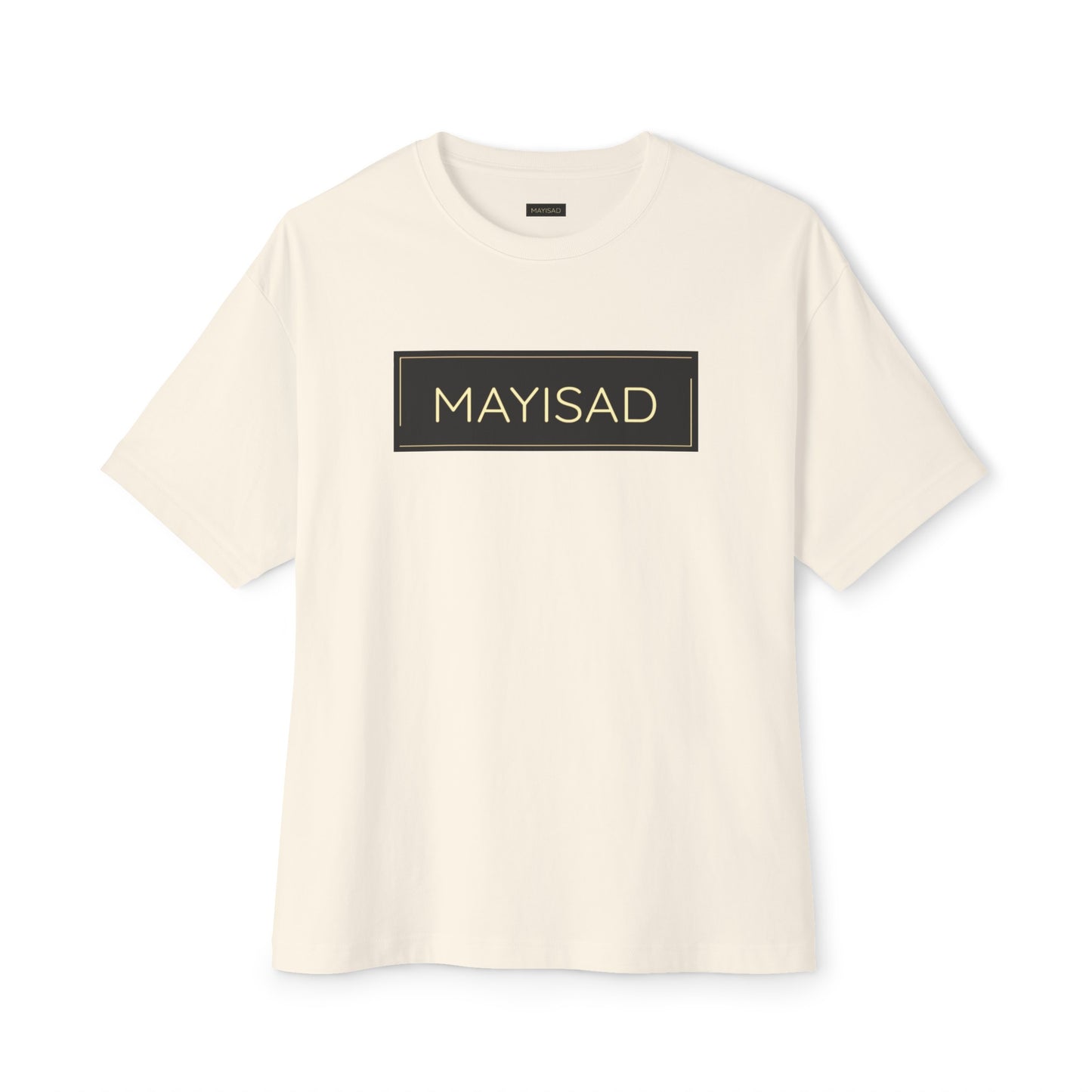 Camiseta unisex de gran tamaño negra y dorada