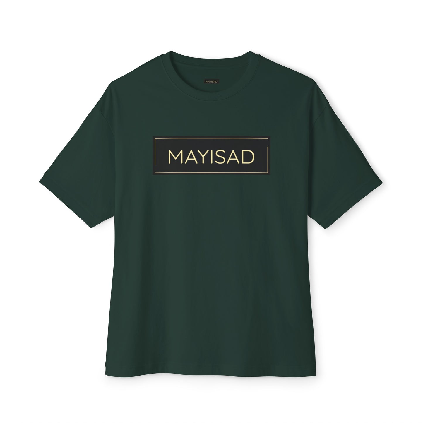 Camiseta unisex de gran tamaño negra y dorada