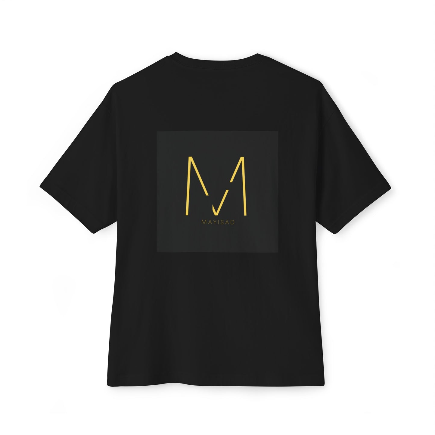 Camiseta unisex de gran tamaño negra y dorada