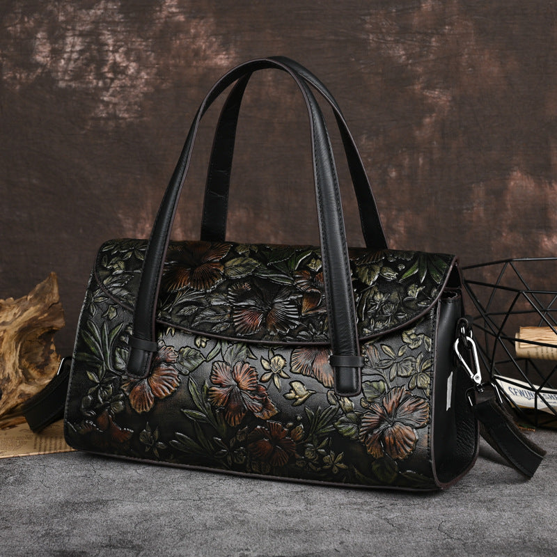 Elegant genuine Leather Women's Bag Retro