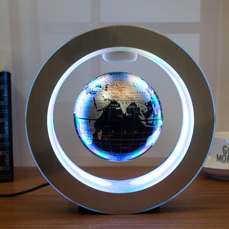 Round LED World Map Floating glob
