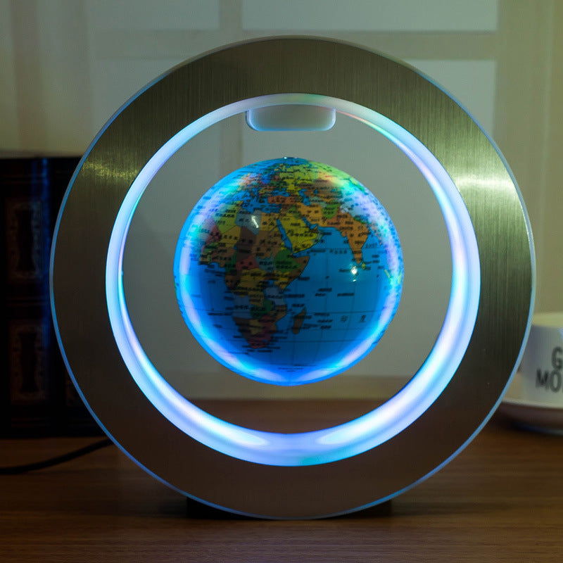 Round LED World Map Floating glob