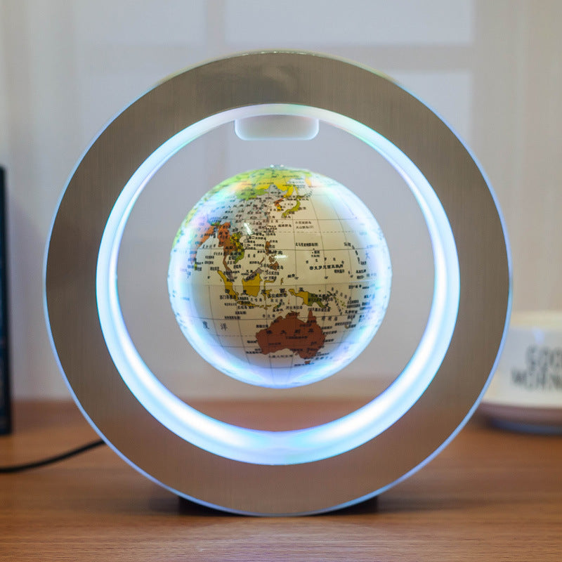 Round LED World Map Floating glob