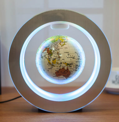 Round LED World Map Floating glob