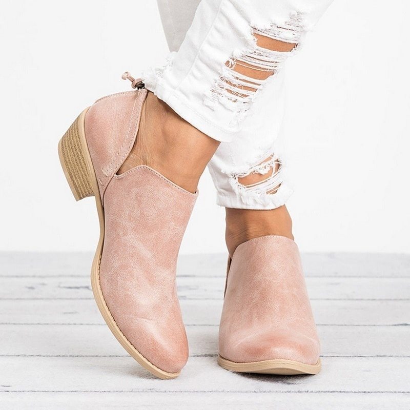Chaussures Rétro à talons Hauts Bottes d'automne pour femmes - MAYISAD