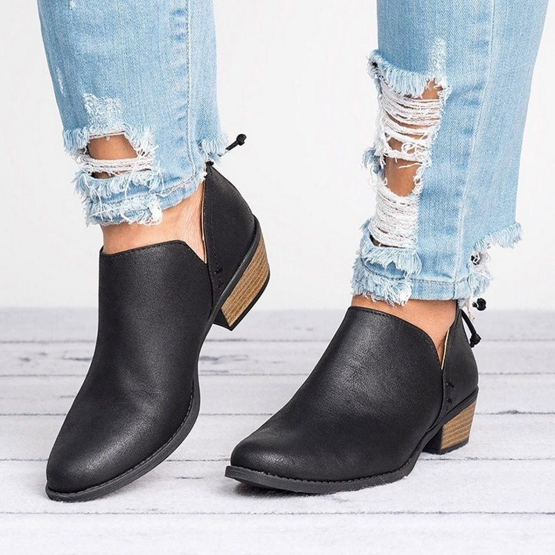 Chaussures Rétro à talons Hauts Bottes d'automne pour femmes - MAYISAD
