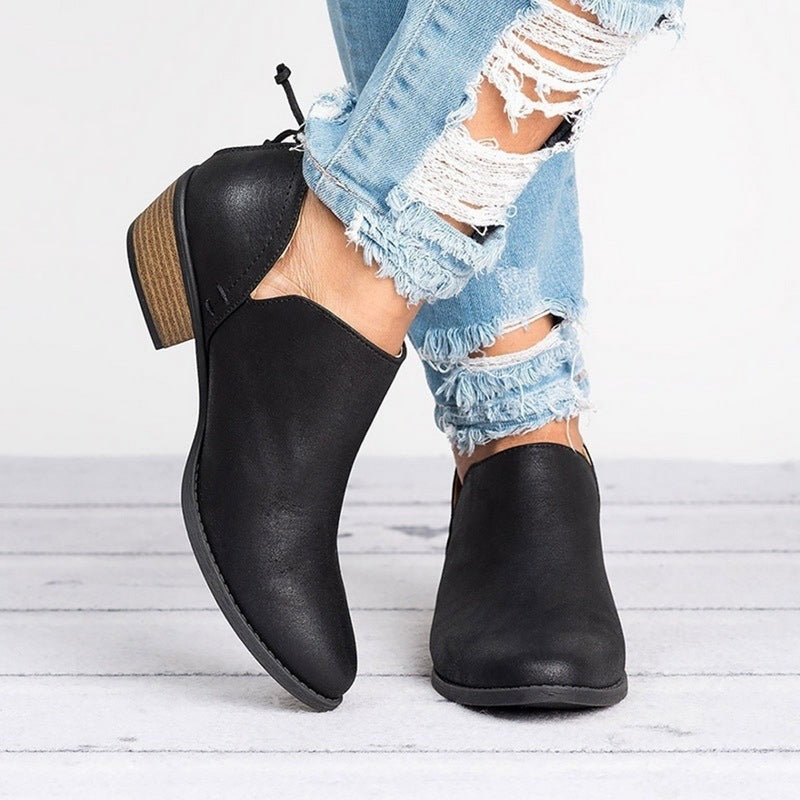 Chaussures Rétro à talons Hauts Bottes d'automne pour femmes - MAYISAD
