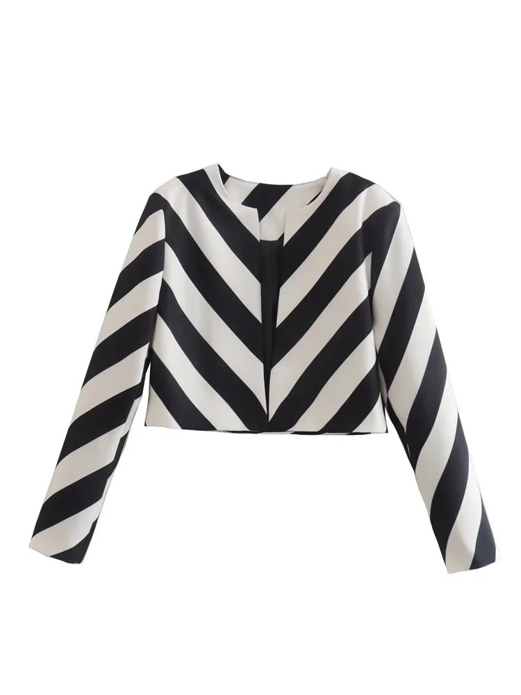Elegant outfit Women's short striped skirt - MAYISAD