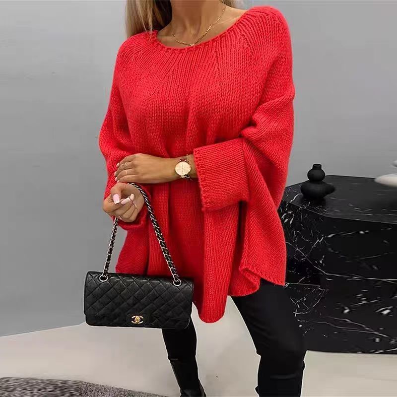 Pull châle en tricot européen et américain Cape Poncho à la mode - MAYISAD