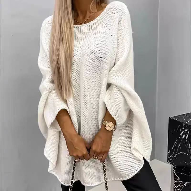 Pull châle en tricot européen et américain Cape Poncho à la mode - MAYISAD