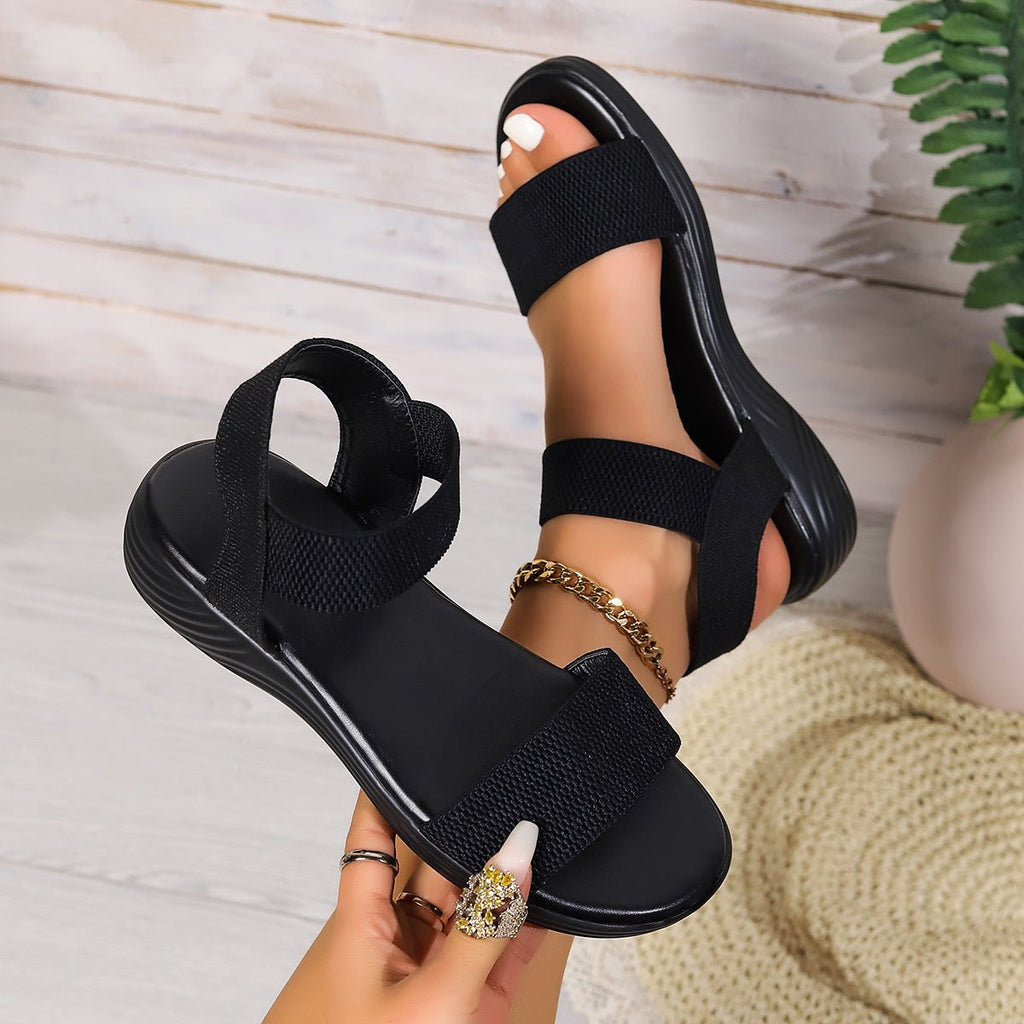 Summer Fashion Sandals Black For Women - MAYISAD