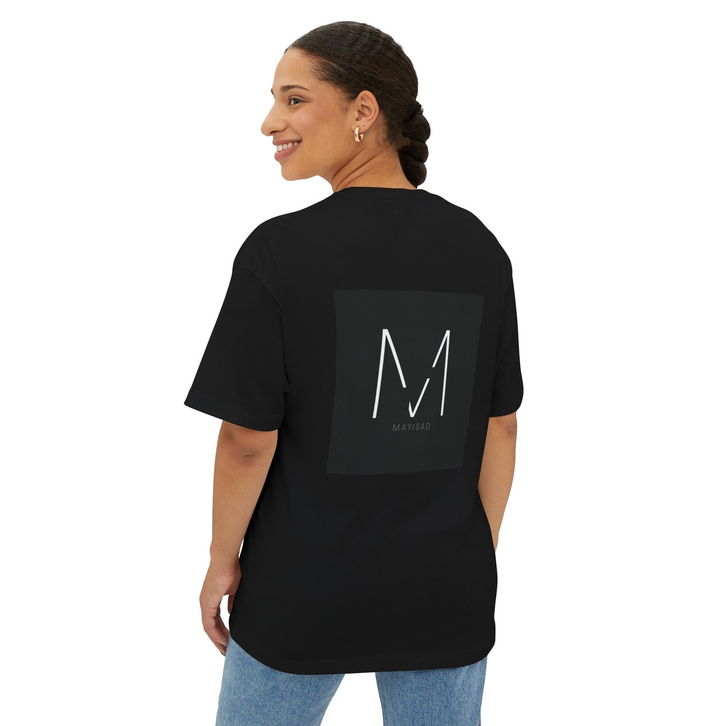 Women's Oversized T - shirt Black - MAYISAD