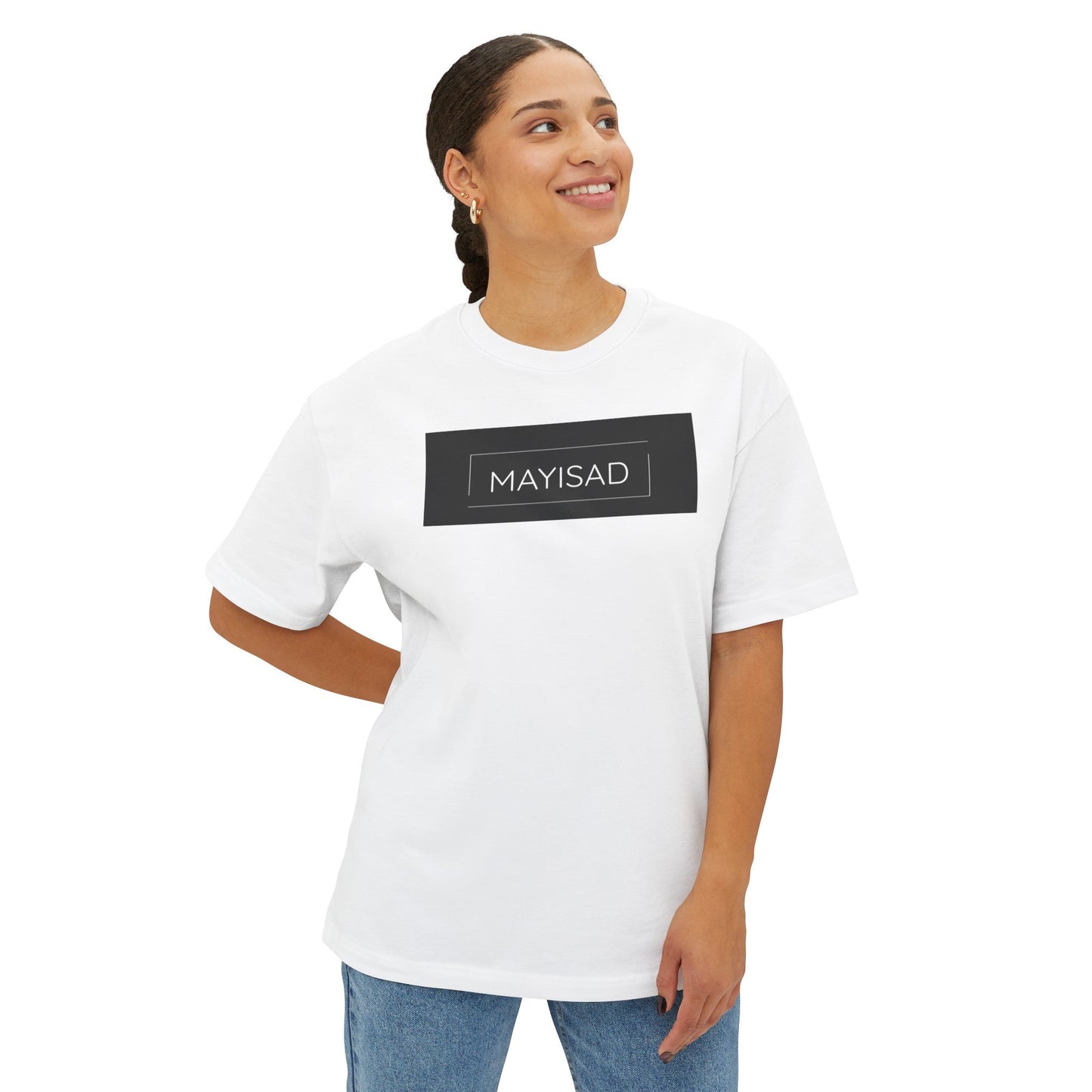 Women's Oversized T - shirt Black - MAYISAD
