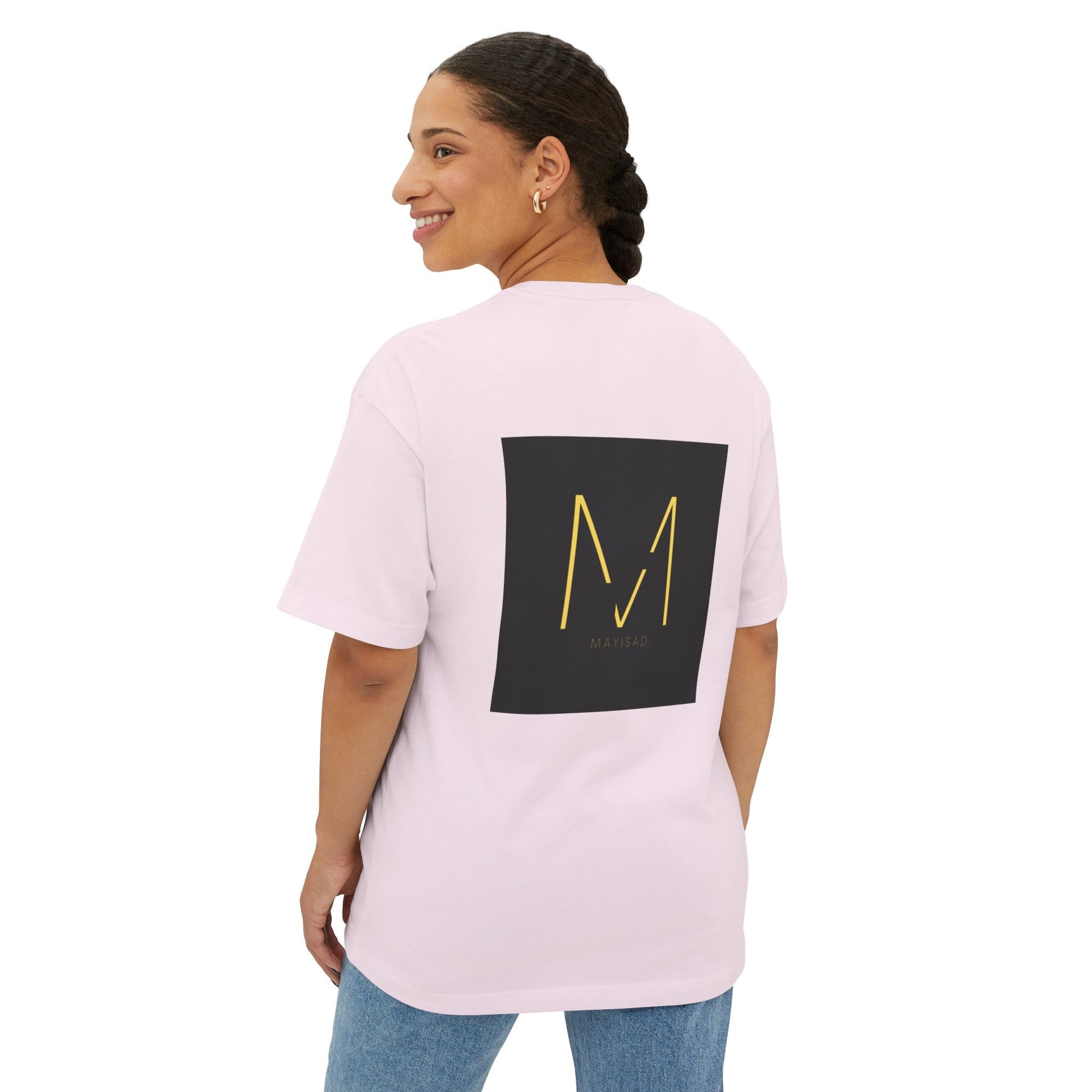 Women's Oversized T - shirt Black Gold - MAYISAD